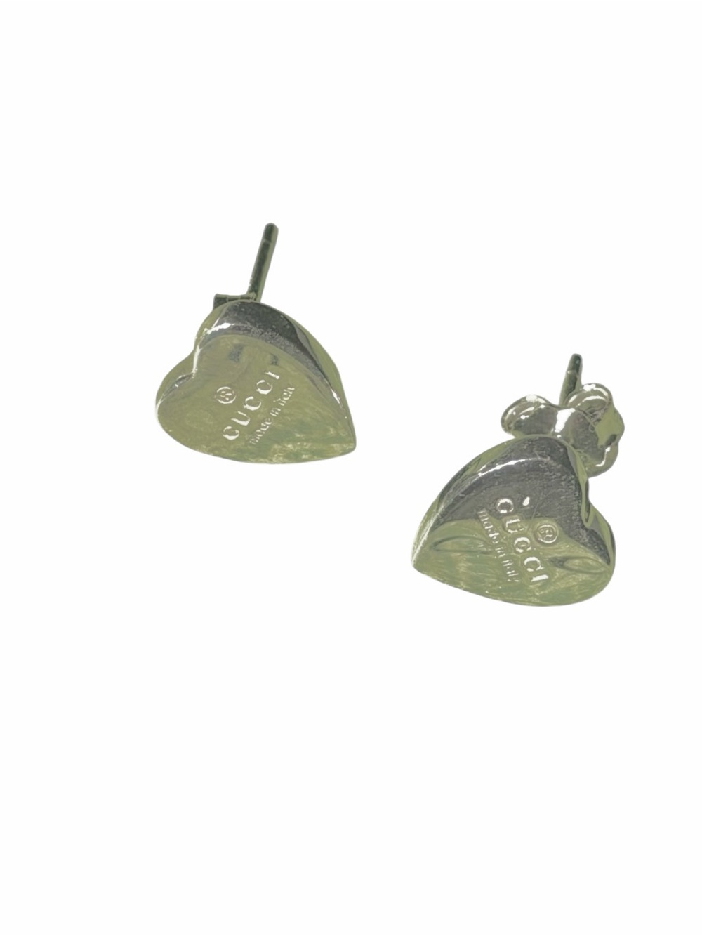 Excellent Condition Set Gucci Heart Earrings Women Silver 925 Silver One Size